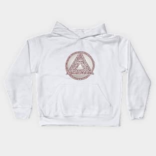 Mystical Geometric Triangle with Intricate Greek Key Pattern No. 917 Kids Hoodie